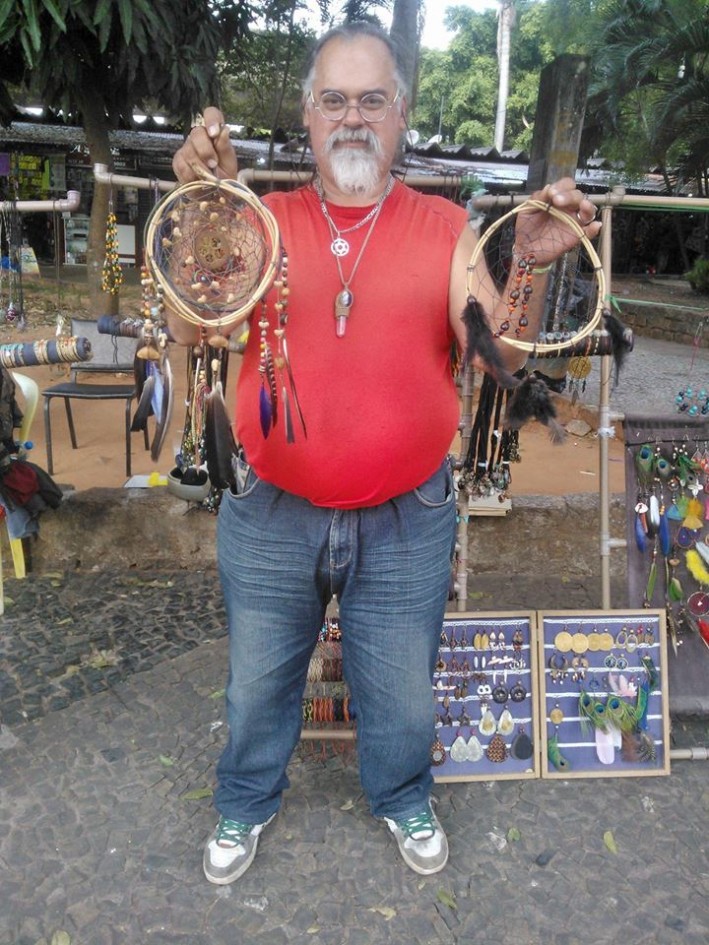 BIG DREAM CATCHER MADE WITH BAMBOO AND SEEDS