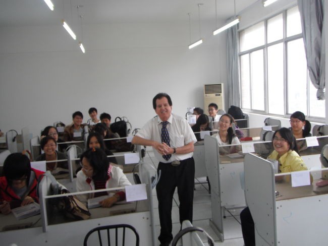 Teaching English at university,Shanghai China 2011