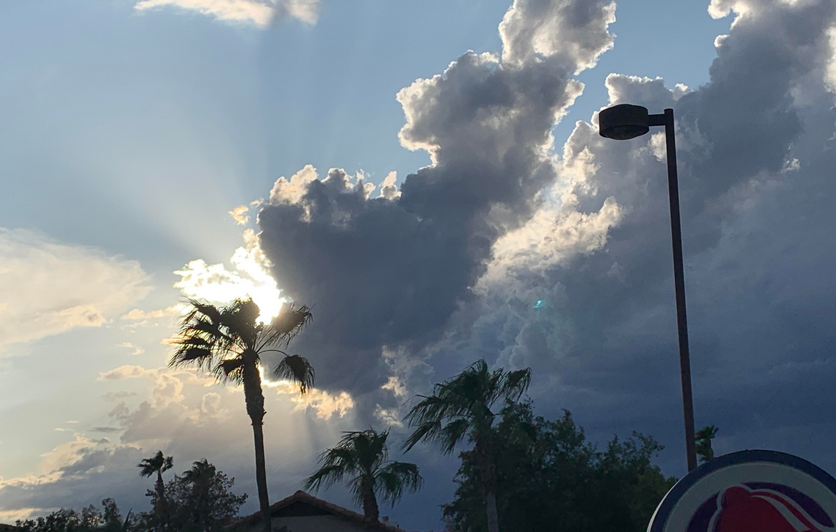 And the sun broke through the clouds as a ray of hope to...  Hey, is that a Taco Bell?