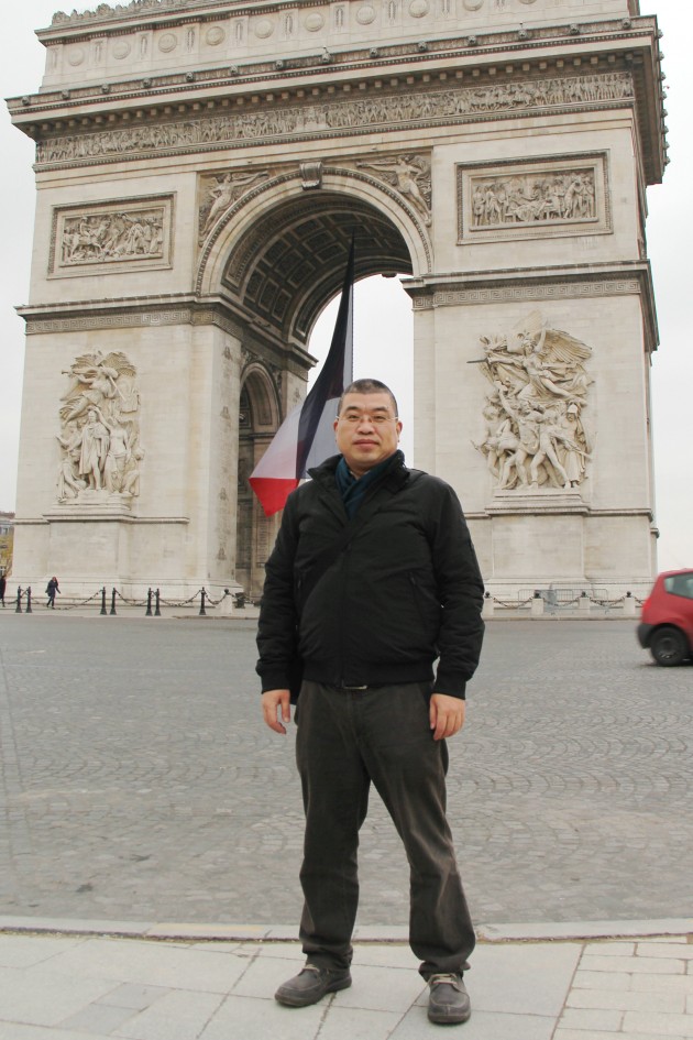 At the Arc de Triomphe,