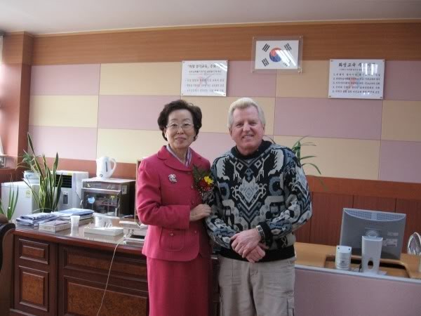 Osan,Korea 2005 with Elementary public school Principal